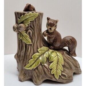 Otagiri 1979 Vintage Japanese Squirrel's & Tree Music box  "I will wait for you"